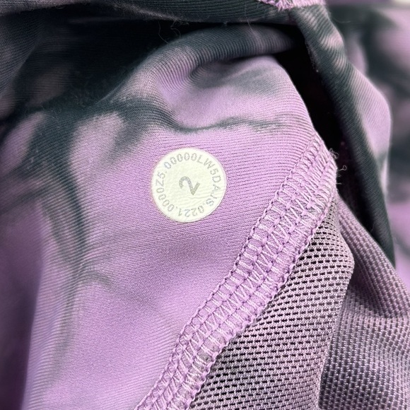 Lululemon Power Thru High-Rise Tight 25" Over Tie Dye Wisteria Purple Graphite - Picture 5 of 6